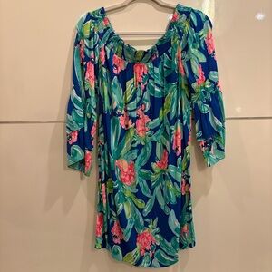 Lilly Pulitzer Tobyn off the Shoulder Tunic Dress in Island Exotic